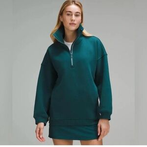 Lululemon Thick Fleece Half-Zip Pullover color Storm Teal